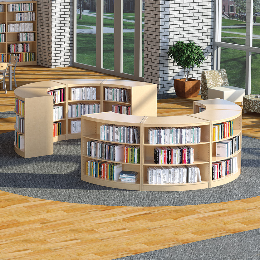 Demco® LibraCraft® Radius Wood Library Shelving