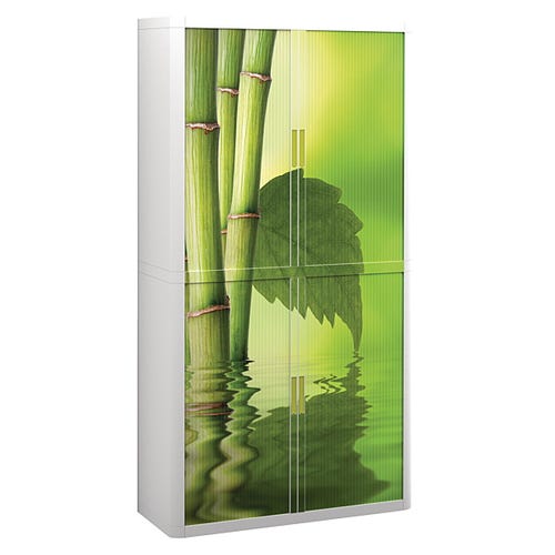 EasyOffice® Tambour-door Storage Cabinets with Graphics