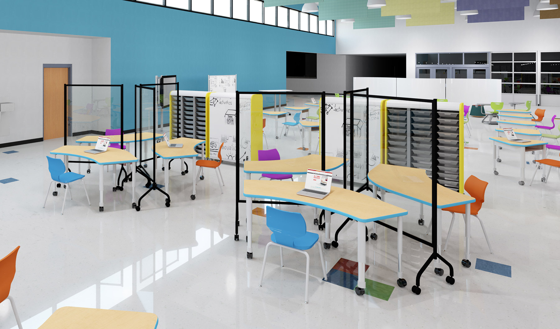 School Spaces Designed for Social Distancing - Cafeteria