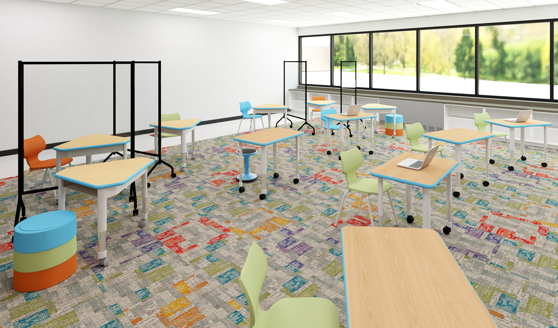 School Spaces Designed for Social Distancing - Classroom
