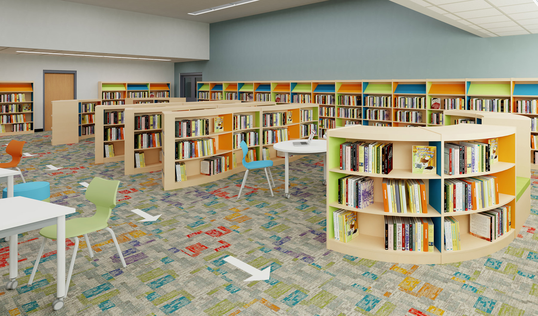 School Spaces Designed for Social Distancing - Library